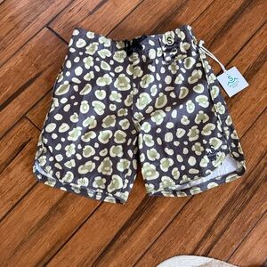 Seaestasurf Leopard Print Swim trunks sz 24 sz 8